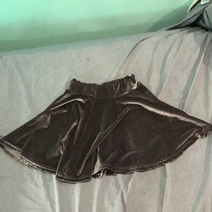 Gray Velvet Skirt